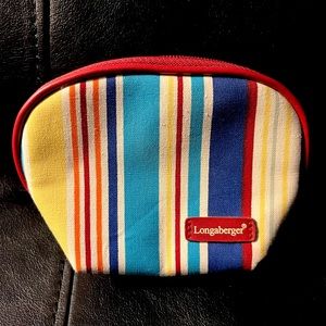 LONGABERGER HOMESTEAD STRIPED COIN PURSE POUCH